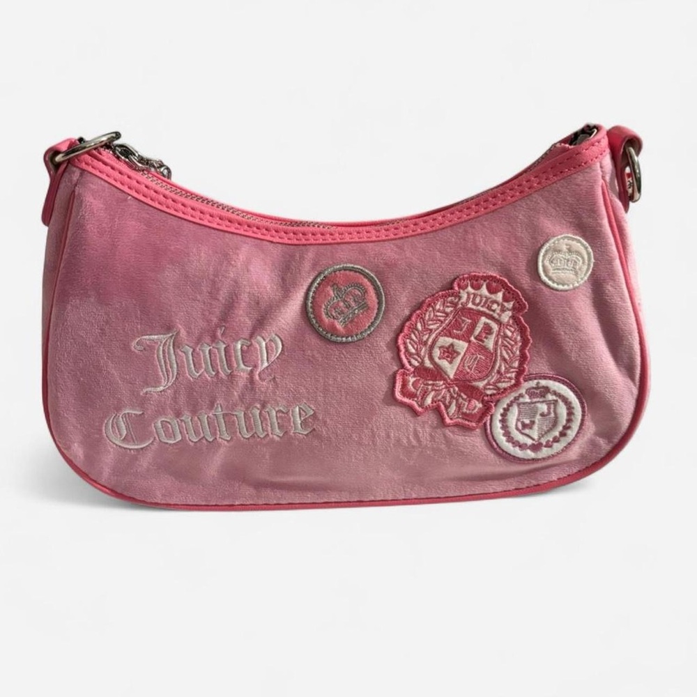 Juicy Couture Embroidered Pink Shoulder Bag